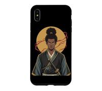 Carcasa para iPhone XS MAX Guerrero Samurai Africano Katana Negro Historia Mes Bushido