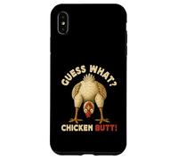 Carcasa para iPhone XS MAX Guess What Chicken Butt Meme Funny Chicken Farmer