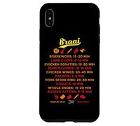 Carcasa para iPhone XS MAX Guía sudafricana Braai BBQ Grilling Times Boerewors Steak