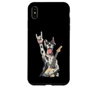 Carcasa para iPhone XS MAX Guitarra de Perro Gran danés Solo Rockstar Rock Metal Graphic Sharp