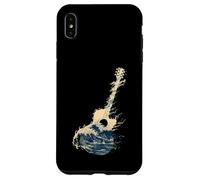Carcasa para iPhone XS MAX Guitarra Wave Art Japonés Cool Hombres Mujeres Motivo Amante De La M