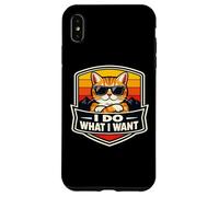 Carcasa para iPhone XS MAX Hago lo Que Quiero, Amante del dueño de un Gato, Divertido, Retro, Broma Vintage