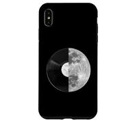 Carcasa para iPhone XS MAX Half Moon Vinyl Record Design - Music Lover Lunar Graphic