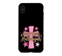 Carcasa para iPhone XS MAX Hallelujah Christian Girls Pink Cross Preppy Doodles Stars