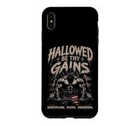 Carcasa para iPhone XS MAX Hallowed Be Thy Gains Halterofilia Fitness USA Culturista