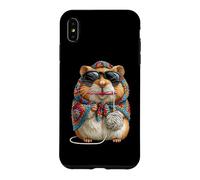Carcasa para iPhone XS MAX Hamster Hammy Granny - Hilo Cuadrado de Ganchillo para Amantes del Ganchillo