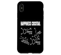 Carcasa para iPhone XS MAX Happiness - Molécula de serotonina Divertida para depresión y Salud Mental