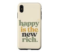 Carcasa para iPhone XS MAX Happy Is The New Rich Positive Cita Humor Familiar