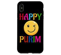 Carcasa para iPhone XS MAX Happy Purim Costume Funny Jewish Face Mask
