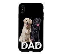 Carcasa para iPhone XS MAX Happy The Lab Father Golden Black Labrador Retriever Dad Dog