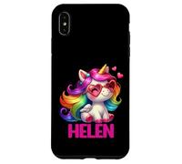 Carcasa para iPhone XS MAX Helen Nombre Personalizado Colorido Unicornio Mujer Ni