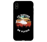 Carcasa para iPhone XS MAX Helicopter Funny Pilot Gift I'D Rather Be Flying Retro