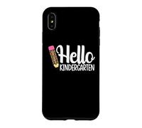 Carcasa para iPhone XS MAX Hello Kindergarten Teacher Leopard Pencil Regreso a la Escuela