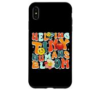 Carcasa para iPhone XS MAX Helping Tiny Humans Bloom Retro Colorful Teacher Design