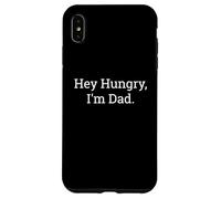 Carcasa para iPhone XS MAX Hey Hungry I'm Dad Funny Joke Juego de Palabras Humor Cita sarcástica