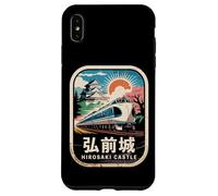 Carcasa para iPhone XS MAX Hirosaki Castle Japón Retro Tren Vintage Kanji Souvenir
