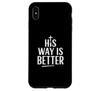 Carcasa para iPhone XS MAX His Way is Better Cruz Minimalista Cristiana Jesús Fe
