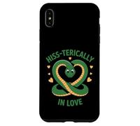 Carcasa para iPhone XS MAX Hiss-terically In Love Cute Snake Heart Juego de Palabras Amante de Reptiles