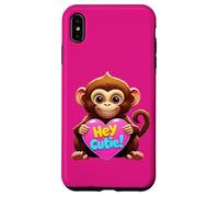 Carcasa para iPhone XS MAX Hola Cutie. Animal Gracioso, Saludo