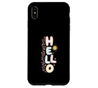 Carcasa para iPhone XS MAX Hola, Lindo Saludo Kawaii Pastel Happy Doodle