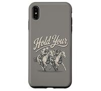 Carcasa para iPhone XS MAX Hold Your Horses Divertido Jinete Ecuestre de Carreras de Caballos