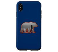 Carcasa para iPhone XS MAX Horizonte de la Ciudad de Chicago Dentro de una Silueta parda