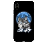 Carcasa para iPhone XS MAX Howling Lone Wolf On Moon Animal Funny Wolves Lover