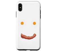 Carcasa para iPhone XS MAX Huevos fritos y Tocino Cara Feliz Desayuno Comida Niños Hombres Mujeres