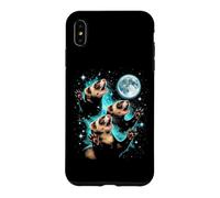 Carcasa para iPhone XS MAX Hurones Aullando a la Luna - Funny hurón Amante Meme hurón