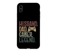 Carcasa para iPhone XS MAX Husband Dad Gamer Legend Funny Gaming Dad Retro