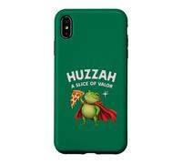 Carcasa para iPhone XS MAX Huzzah: Una porción de Valor Frog Knight Pizza Gamer Snacks