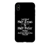 Carcasa para iPhone XS MAX I Am Mixed Half Jesus and Half Peter Christian #Runup Gift