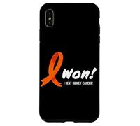 Carcasa para iPhone XS MAX I Beat Kidney Cancer. I Won! Orange Ribbon For Survivors