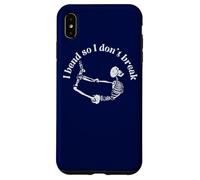 Carcasa para iPhone XS MAX I Bend so I Don't Break Yoga Meditación Esqueleto Espiritual