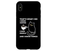 Carcasa para iPhone XS MAX I Drink Coffee I Hate People Cafeine Baristas Coffee Lover