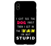 Carcasa para iPhone XS MAX I Got See Dog First Stupid Creepy Adult Chistes