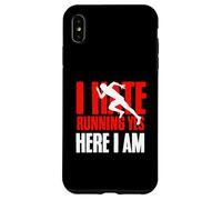 Carcasa para iPhone XS MAX I Hate Running Yet Here I Am Funny Running Cita Deporte