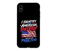 Carcasa para iPhone XS MAX I Identify As An American Patriot and This Is My Pride Flag