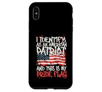 Carcasa para iPhone XS MAX I Identify As An American Patriot This Is My Pride Flag
