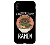 Carcasa para iPhone XS MAX I Just Really Love Ramen Tanuki - Tazón de Fideos para Amantes del Ramen