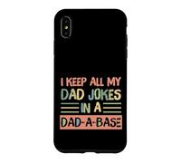 Carcasa para iPhone XS MAX I Keep All My Dad Jokes In A Dad-A-Base Retro Father's Day