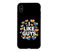 Carcasa para iPhone XS MAX I Like Guys LGBTQ Orgullo Declaración Hombre Gay Aliado