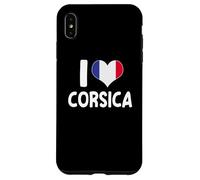 Carcasa para iPhone XS MAX I Love Corsica Francia Bandera Corazón Orgullo Córcega
