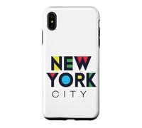 Carcasa para iPhone XS MAX I Love NYC Colorful New York City NYC Modern Bold Typography