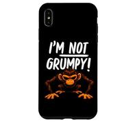 Carcasa para iPhone XS MAX I’m Not Grumpy Funny Angry Monkey Men Women Kids