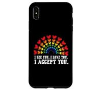 Carcasa para iPhone XS MAX I See I Love You I Accept You LGBTQ Ally Gay Pride