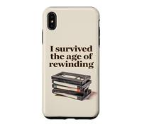 Carcasa para iPhone XS MAX I Survived The Age of Rewinding: Funny Retro Cassette Humor