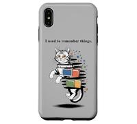 Carcasa para iPhone XS MAX I Used to Remember Things... Funny PC Inept Cat Retro