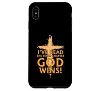 Carcasa para iPhone XS MAX I’ve Read The Final Chapter God Wins Christian Faih Cross