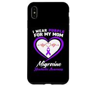 Carcasa para iPhone XS MAX I Wear Purple for My Mom Migraine Headache Conciencia